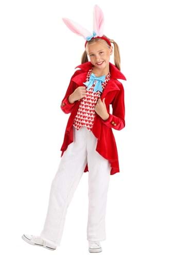 Click Here to buy Dignified White Rabbit Girls Costume | Kids Storybook Costumes from HalloweenCostumes, CDN Funds & Shipping