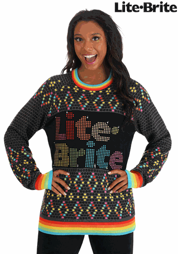 Adult Hasbro Lite Brite Sweater