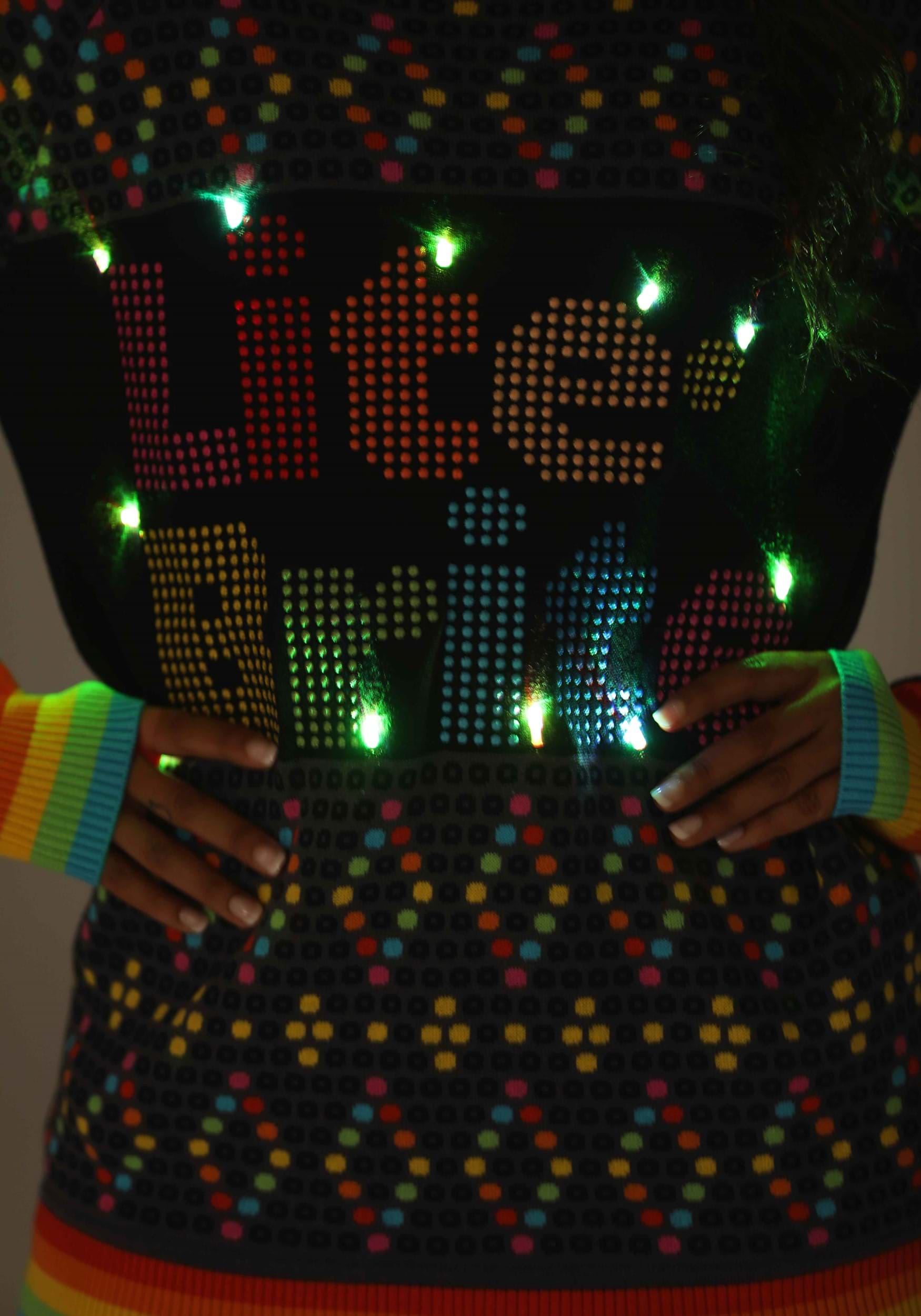 Adult Hasbro Lite Brite Christmas Sweater
