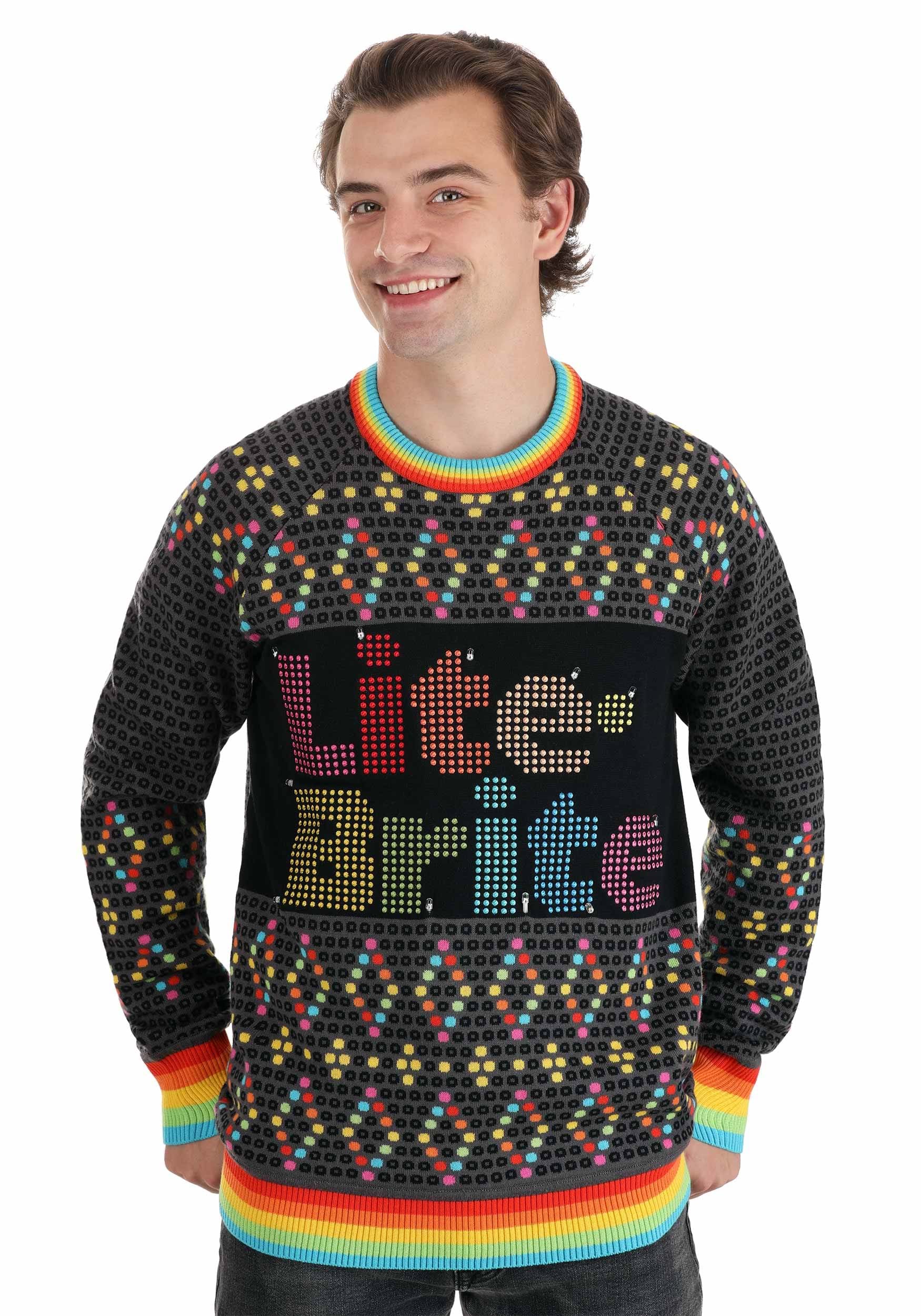 Adult Hasbro Lite Brite Christmas Sweater