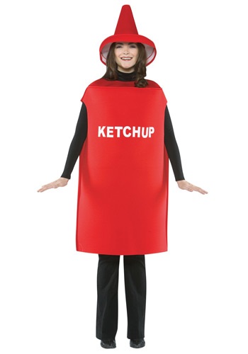 Click Here to buy Adult Ketchup Costume from HalloweenCostumes, CDN Funds & Shipping