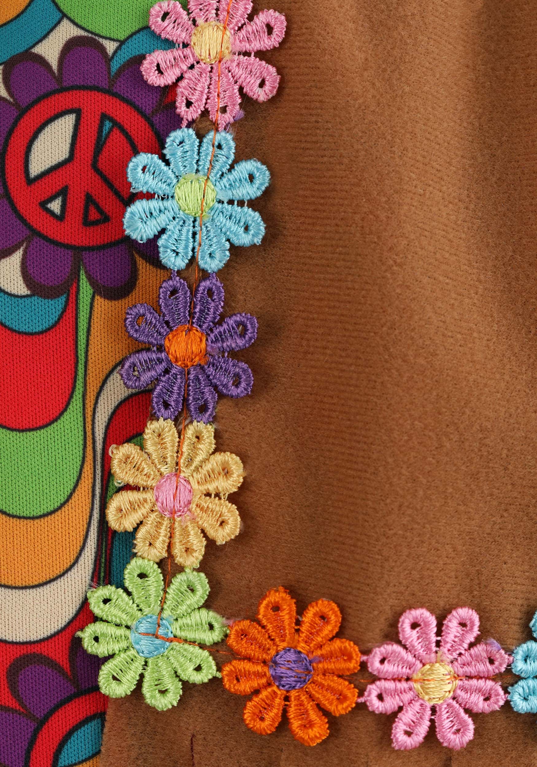 Woodstock Flower Hippie Costume For Girls