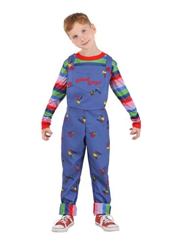 Click Here to buy Kidss Play Chucky Boys Costume from HalloweenCostumes, CDN Funds & Shipping