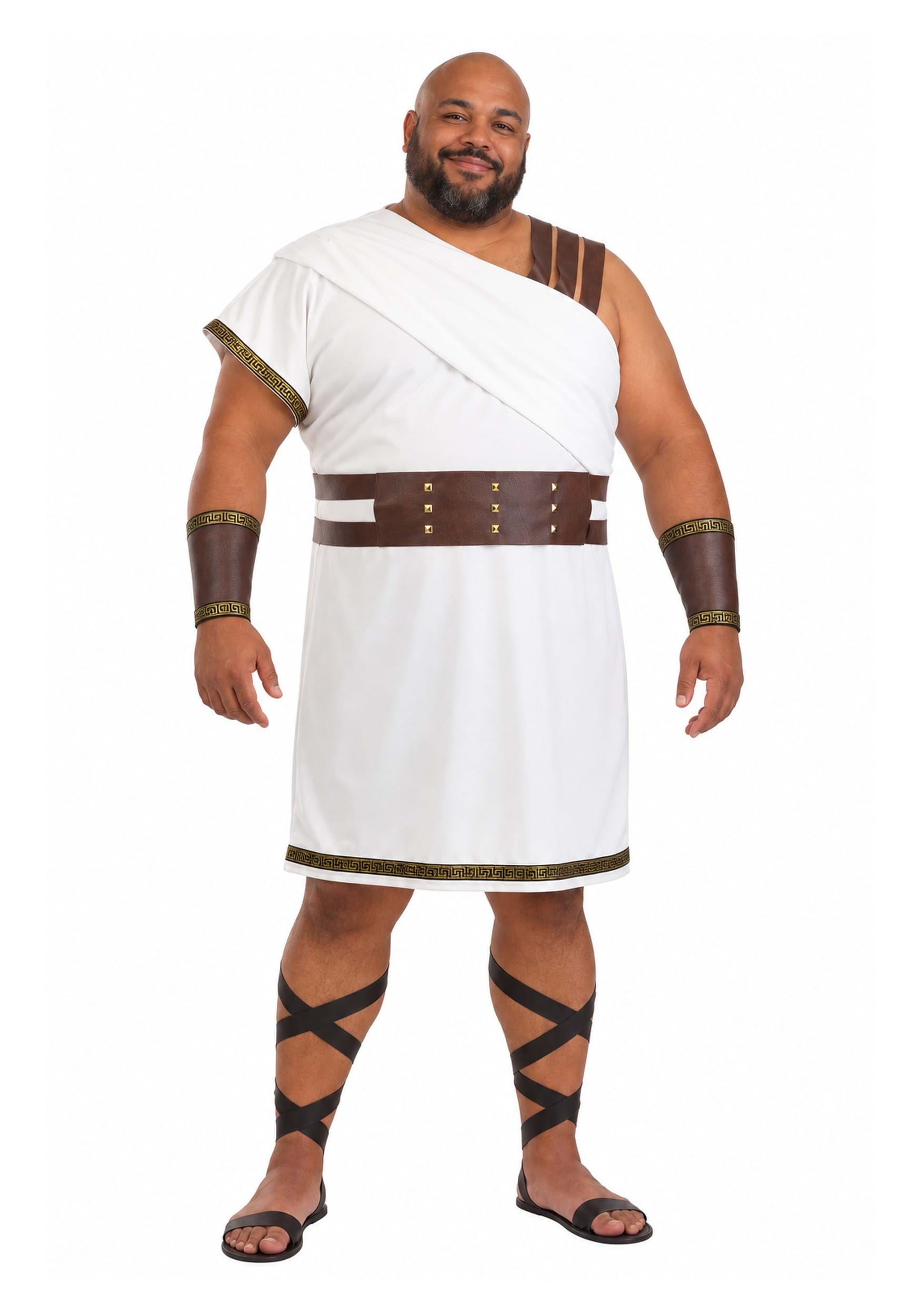 Men's Plus Size Deluxe Greek Warrior Costume | Historical Costumes