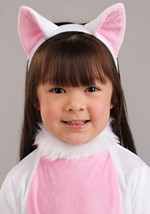 Toddler Big Tailed White Cat Costume Alt 1