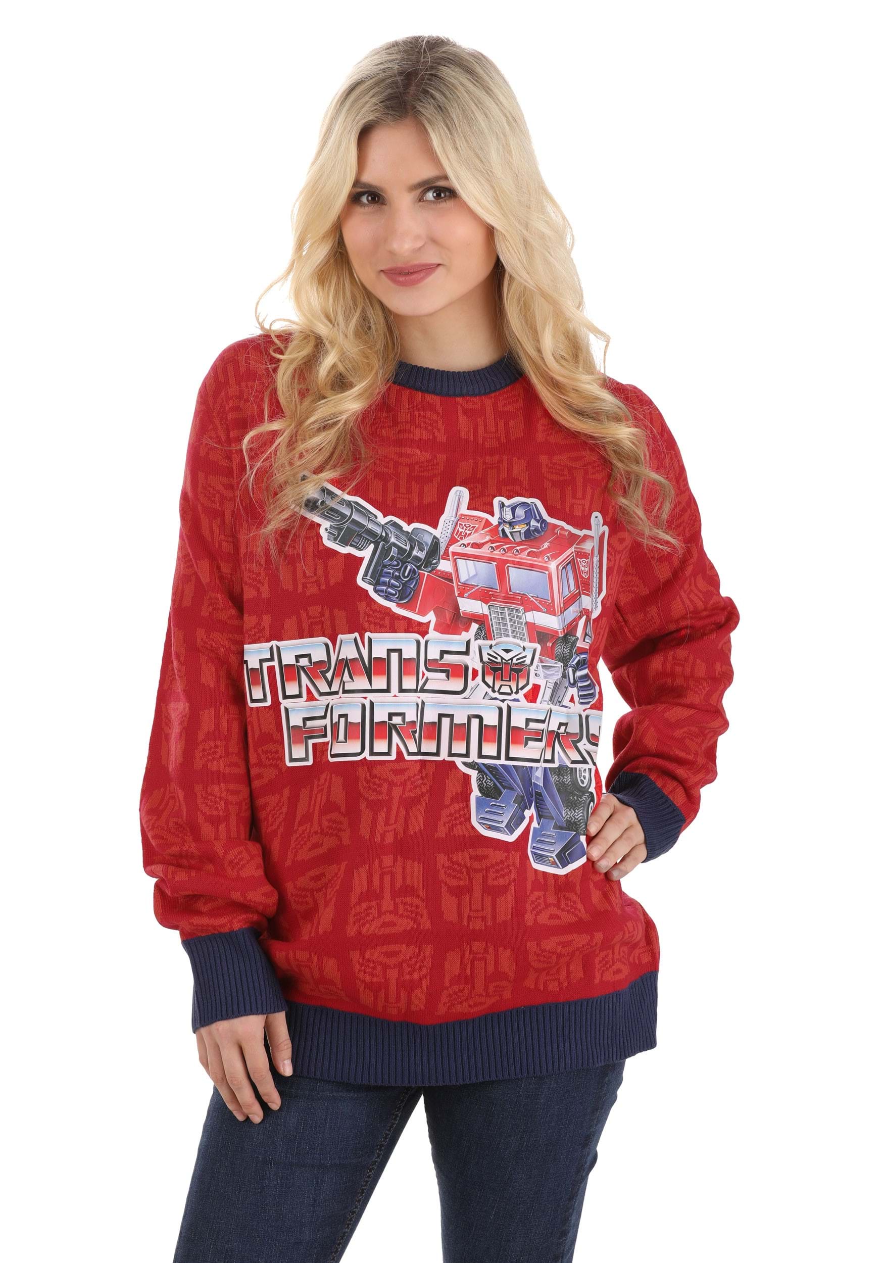Adult Ugly Christmas Transformers Sweater | Christmas Sweaters