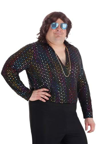 HalloweenCostumes.com Large Men Silver Sequin Men's Disco Pants, Black/Gray