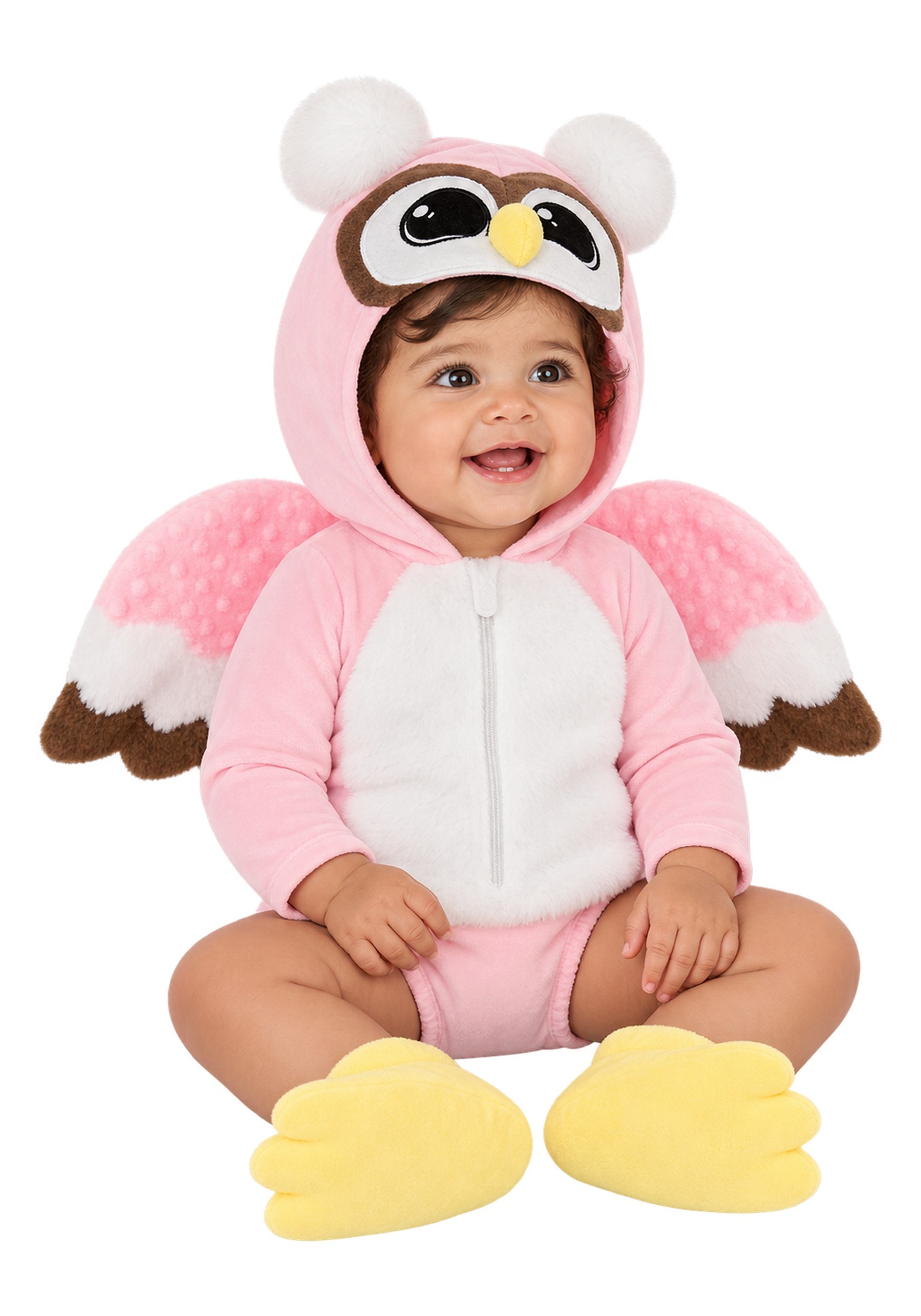 Fuzzy Pink Owl Costume for Infants