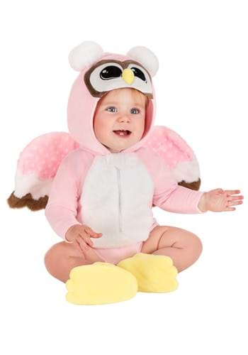 Click Here to buy Fuzzy Pink Owl Costume for Babys from HalloweenCostumes, CDN Funds & Shipping
