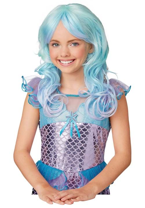 Child Blue Mermaid Wig