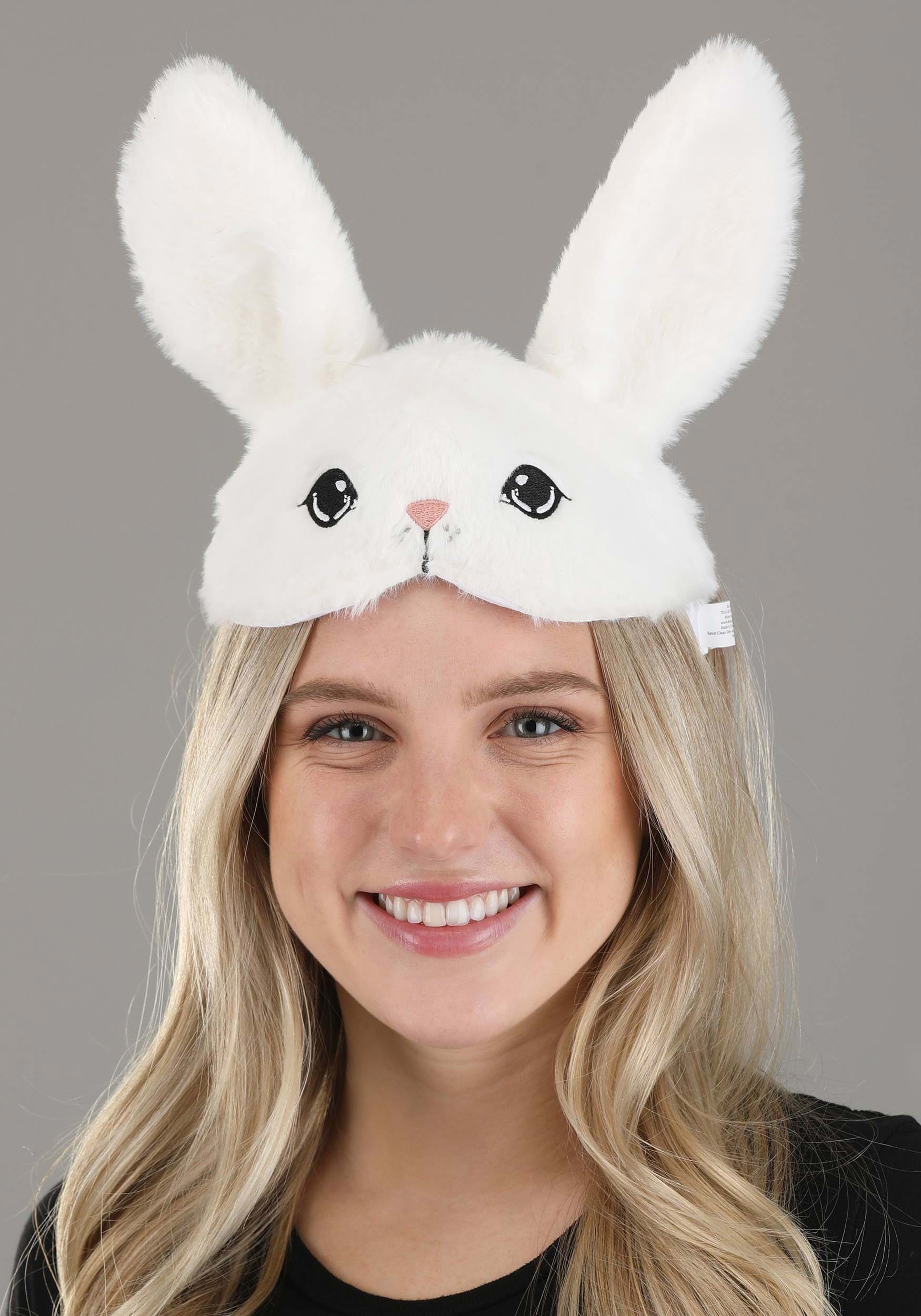 White Bunny Face Headband