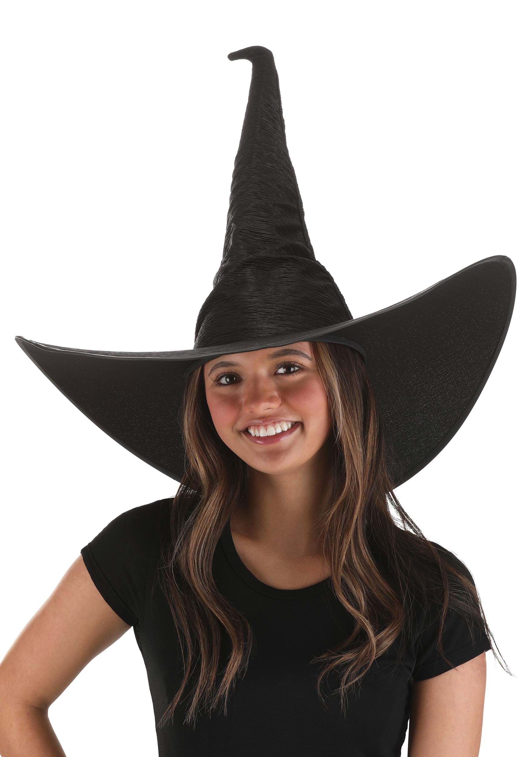 Witch Hat with Huge Brim | Adult | Womens | Black | One-Size | FUN Costumes