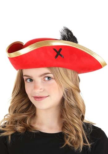 Red Skull and Crossbones Pirate Costume Accessory Hat