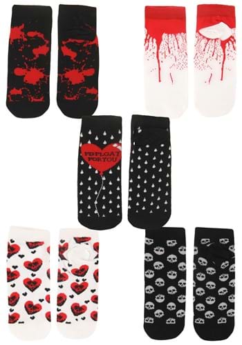 Goth Pack of 5 Valentines Day Socks
