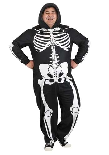 Click Here to buy Plus Size Adult Cozy Skeleton Costume Onesie | Halloween Onesies from HalloweenCostumes, CDN Funds & Shipping