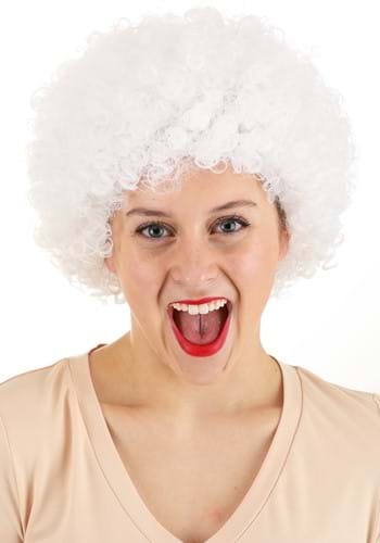 Click Here to buy Deluxe White Afro Adult Wig | Adult Costume Wigs from HalloweenCostumes, CDN Funds & Shipping