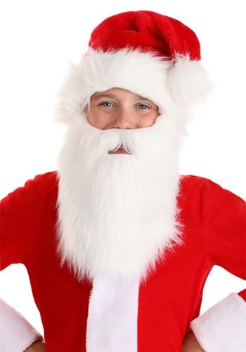Click Here to buy Kids Santa Hat and Costume Beard Kit | Christmas Accessories from HalloweenCostumes, CDN Funds & Shipping