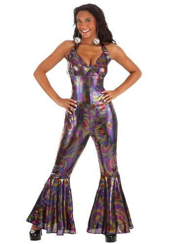Click Here to buy Sexy Womens Disco Jumpsuit Costume | Disco Costumes from HalloweenCostumes, CDN Funds & Shipping