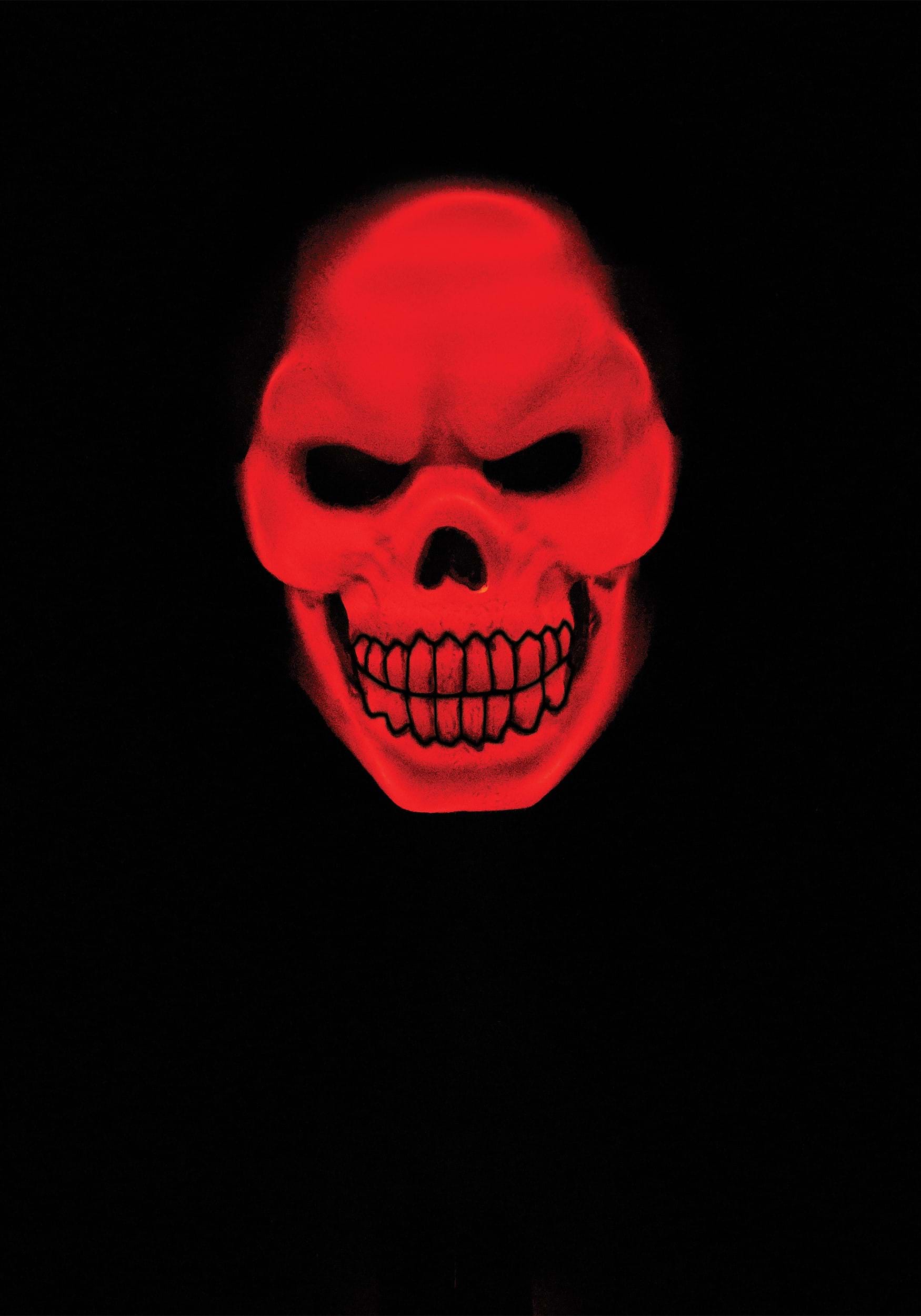Adult Light Up Red Skull Mask