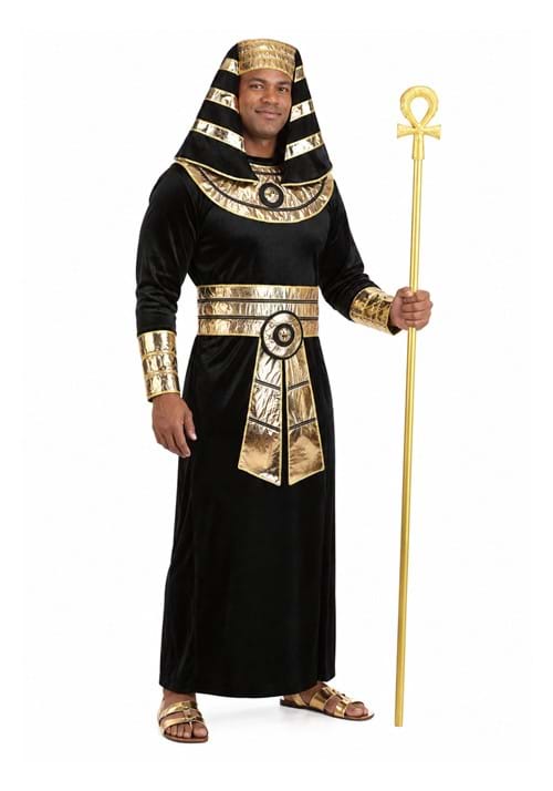 Adult Deluxe Pharaoh Black Robe Costume New Main