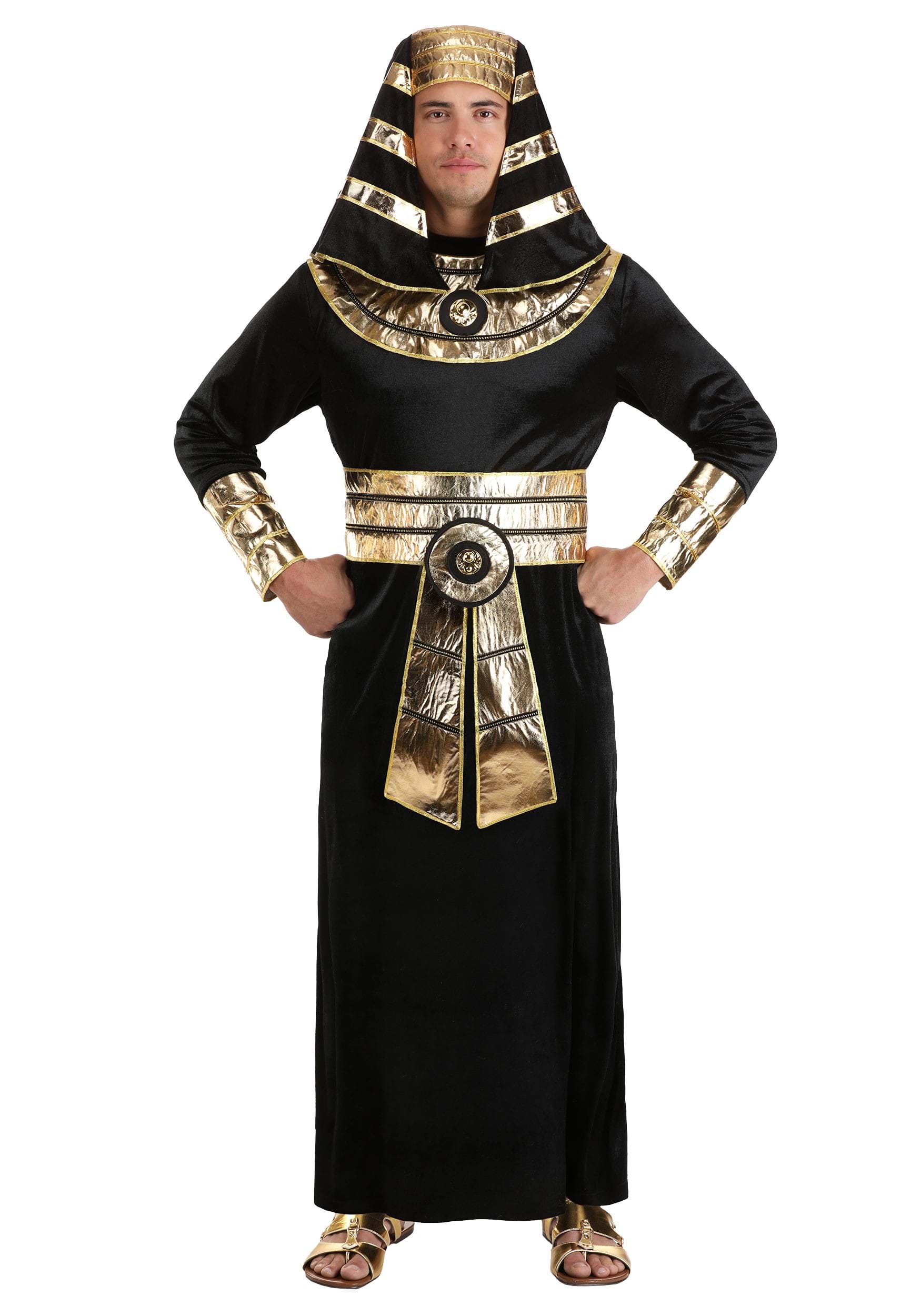 Adult Pharaoh Black Robe Deluxe Costume | Egyptian Costumes