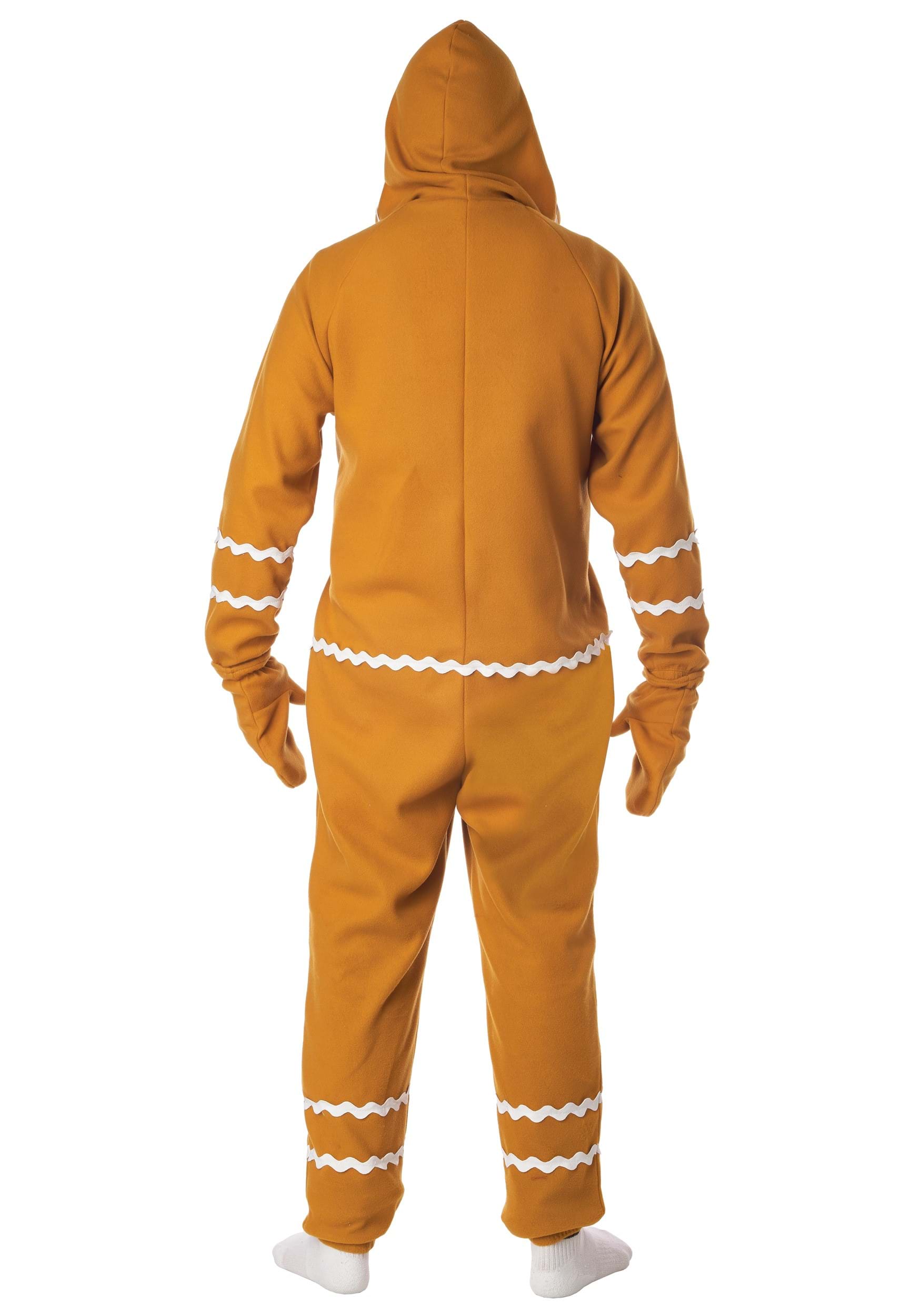 Adult Gingerbread Jumpsuit Costume