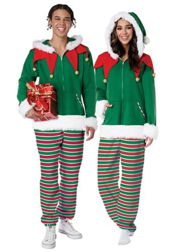 Click Here to buy Adult Elf Jumpsuit Costume from HalloweenCostumes, CDN Funds & Shipping