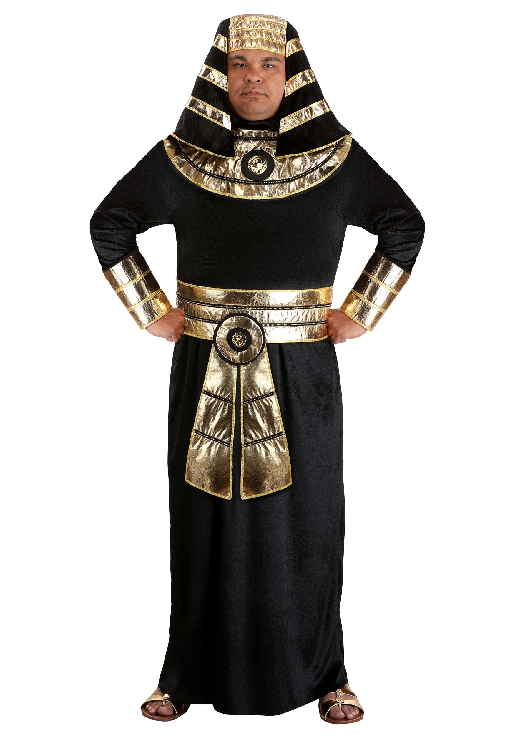 Plus Size Pharaoh Black Robe Deluxe Costume for Adults | Egyptian Costumes