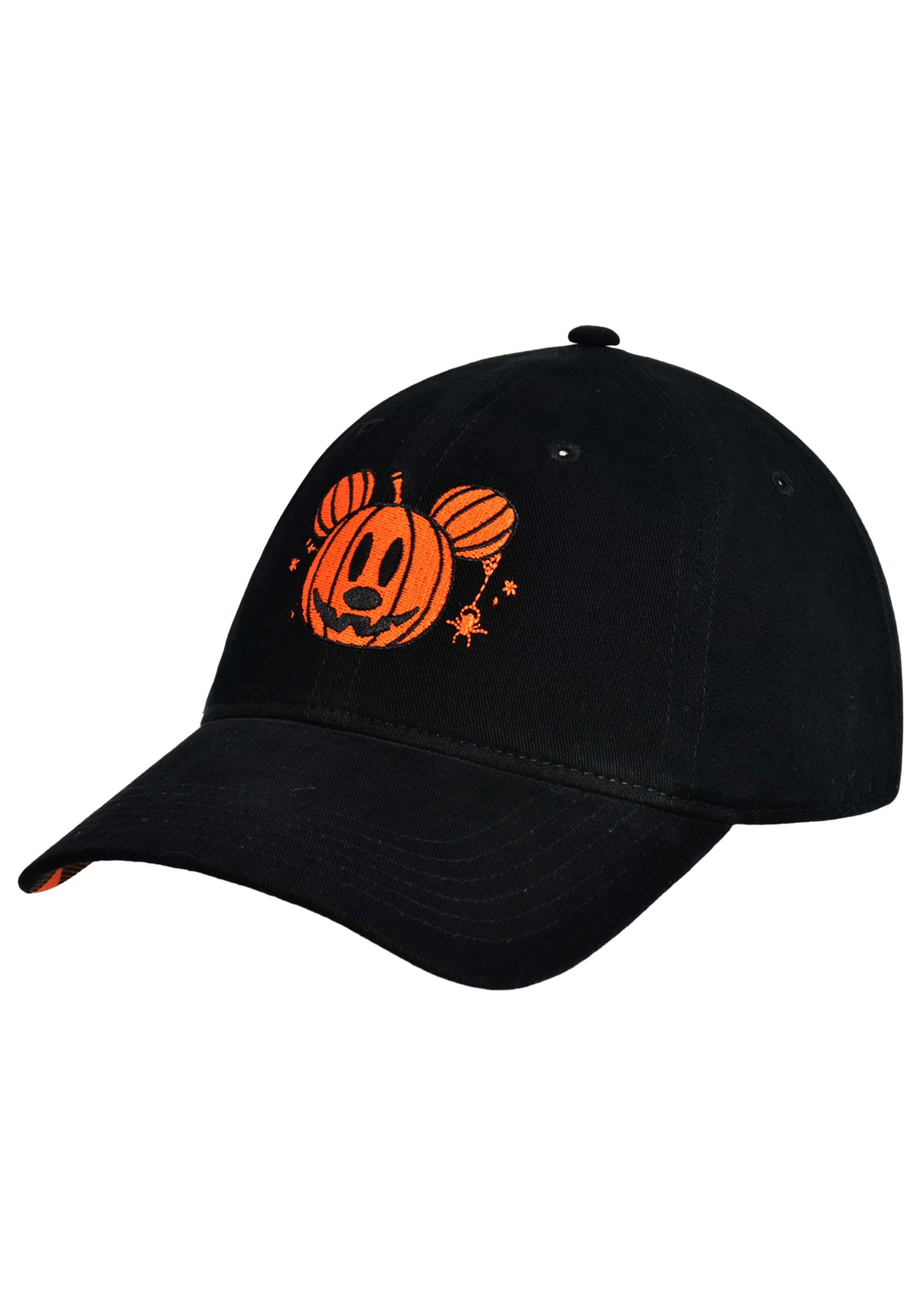 Mickey Mouse Pumpkin Head Hat With Plaid Underbrim