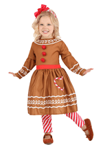 Girl's Toddler Gingerbread Costume Dress