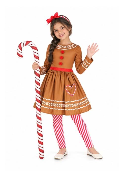 Girls Gingerbread Costume Dress Upd 2