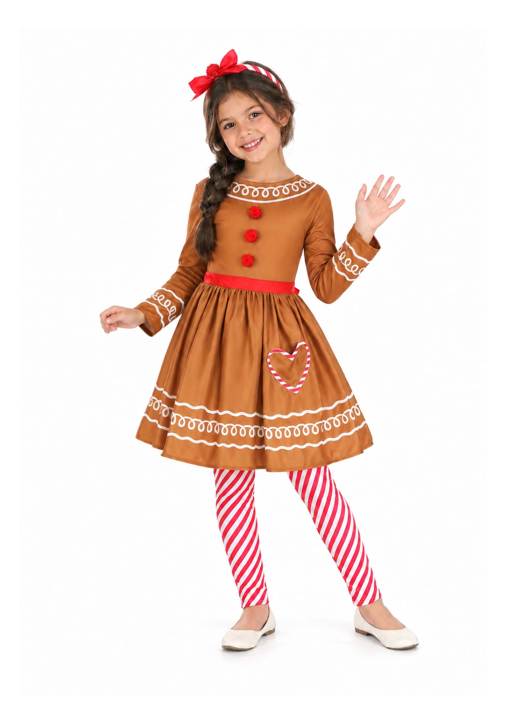 Gingerbread Girl's Costume Dress