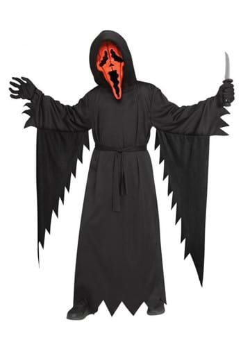 Click Here to buy Pumpkin Ghost Face Kids Costume from HalloweenCostumes, CDN Funds & Shipping