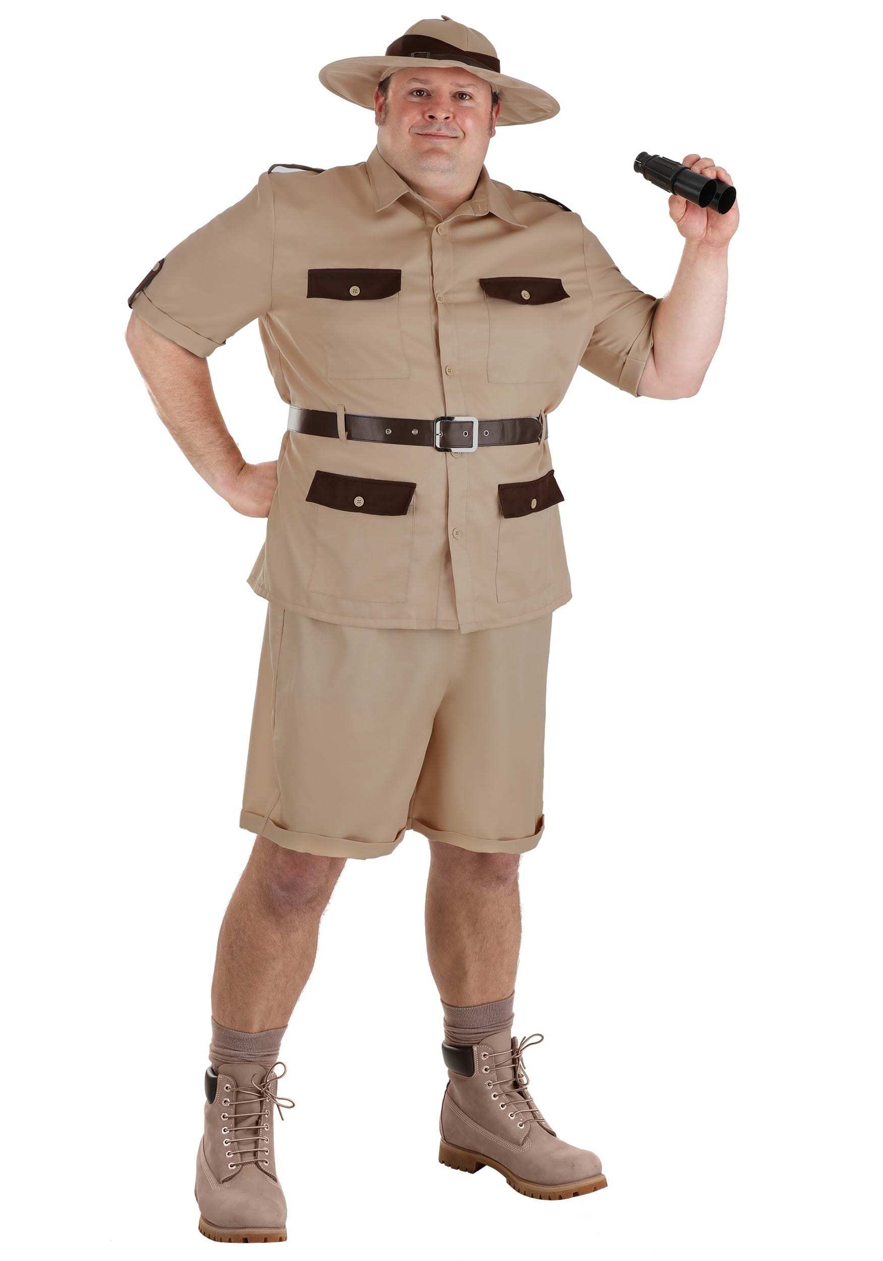 Men's Safari Plus Size Explorer Costume