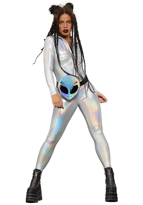 Women's Holographic Catsuit Costume