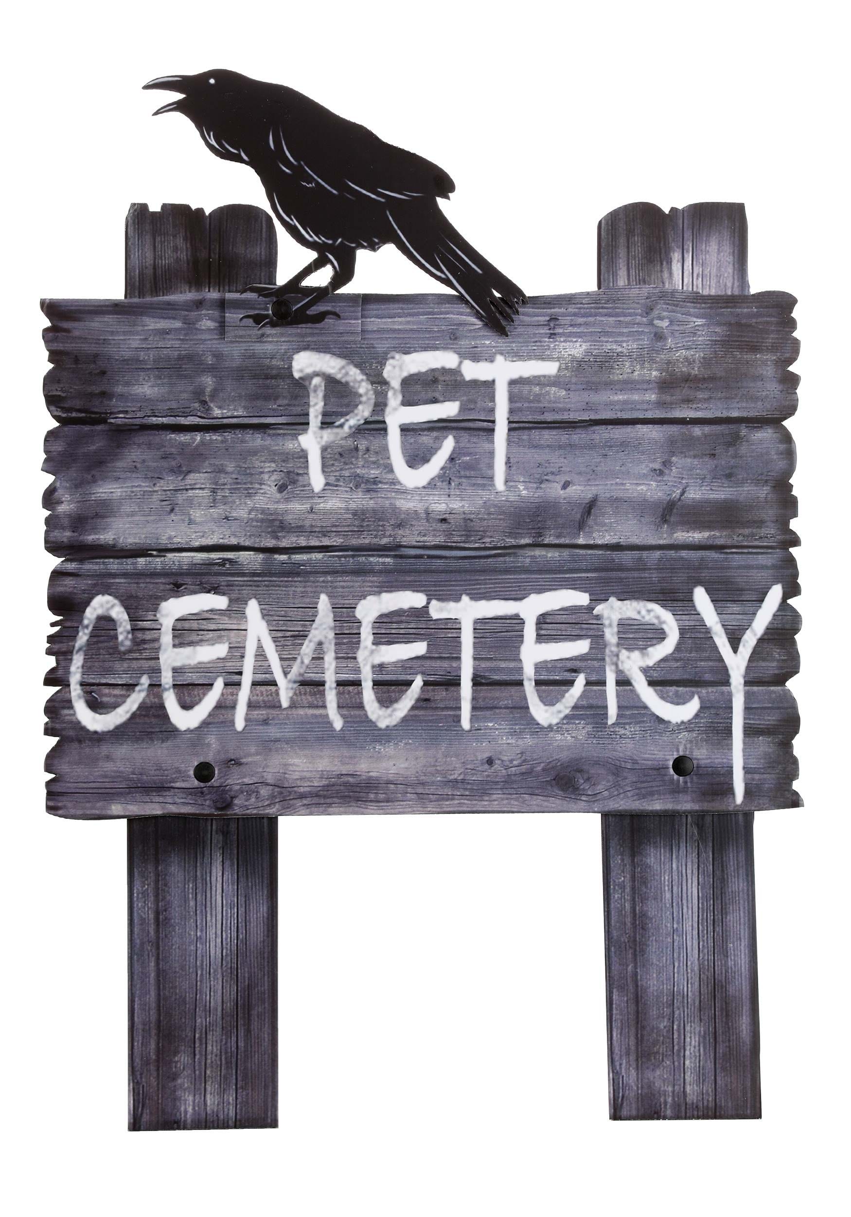 Witch Way Pet Cemetery Sign Decoration , Halloween Signs