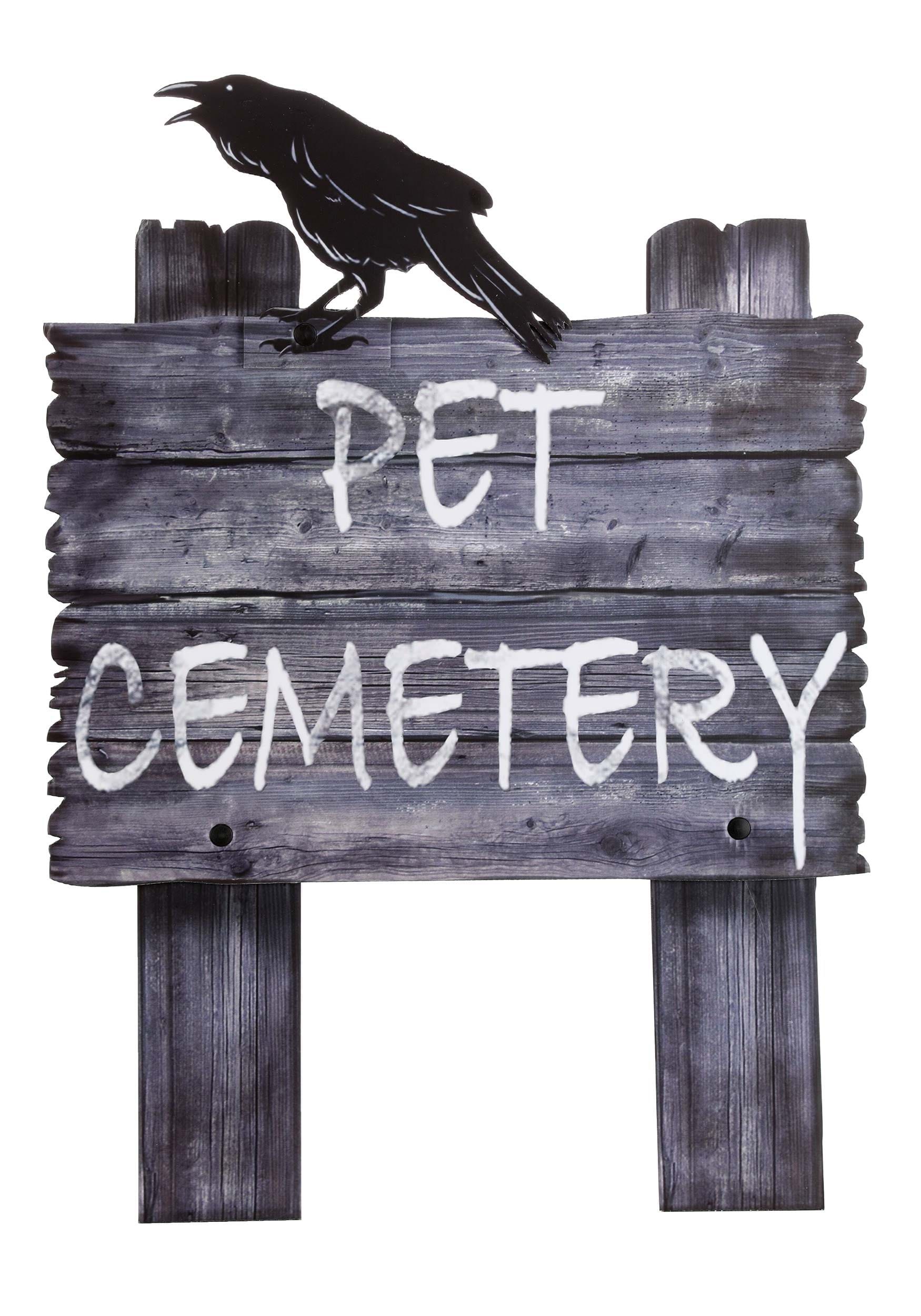 Witch Way Pet Cemetery Sign Decoration , Halloween Signs