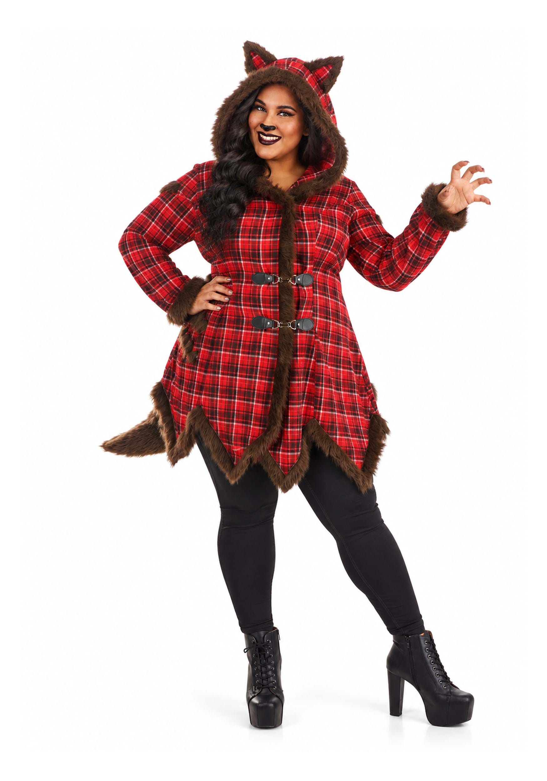 Plus Size Women's Werewolf Coat Costume