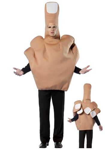 Click Here to buy Middle Finger Costume for Adults | Adult Humor Costumes from HalloweenCostumes, CDN Funds & Shipping