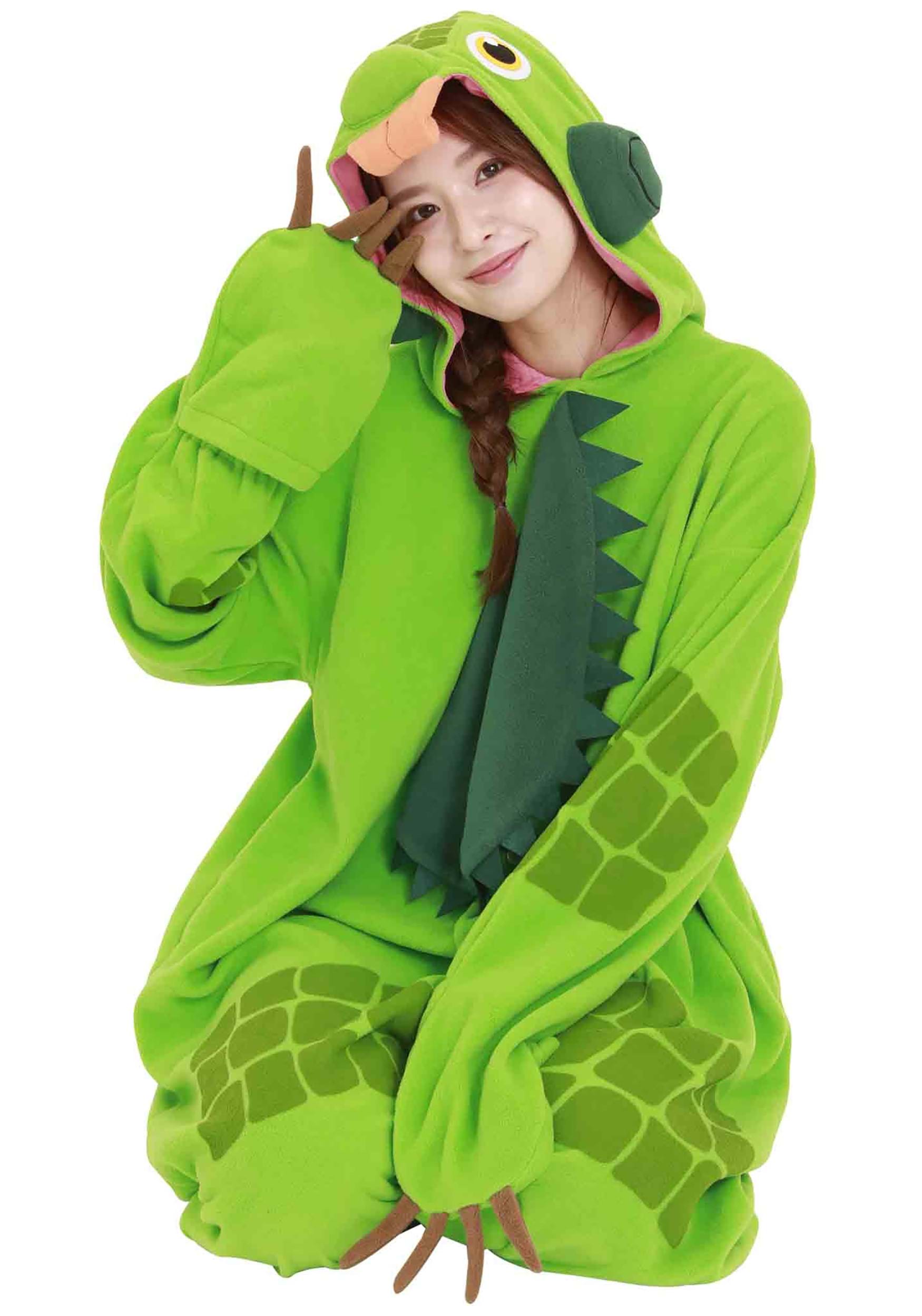 Green Iguana Kigurumi For Adults