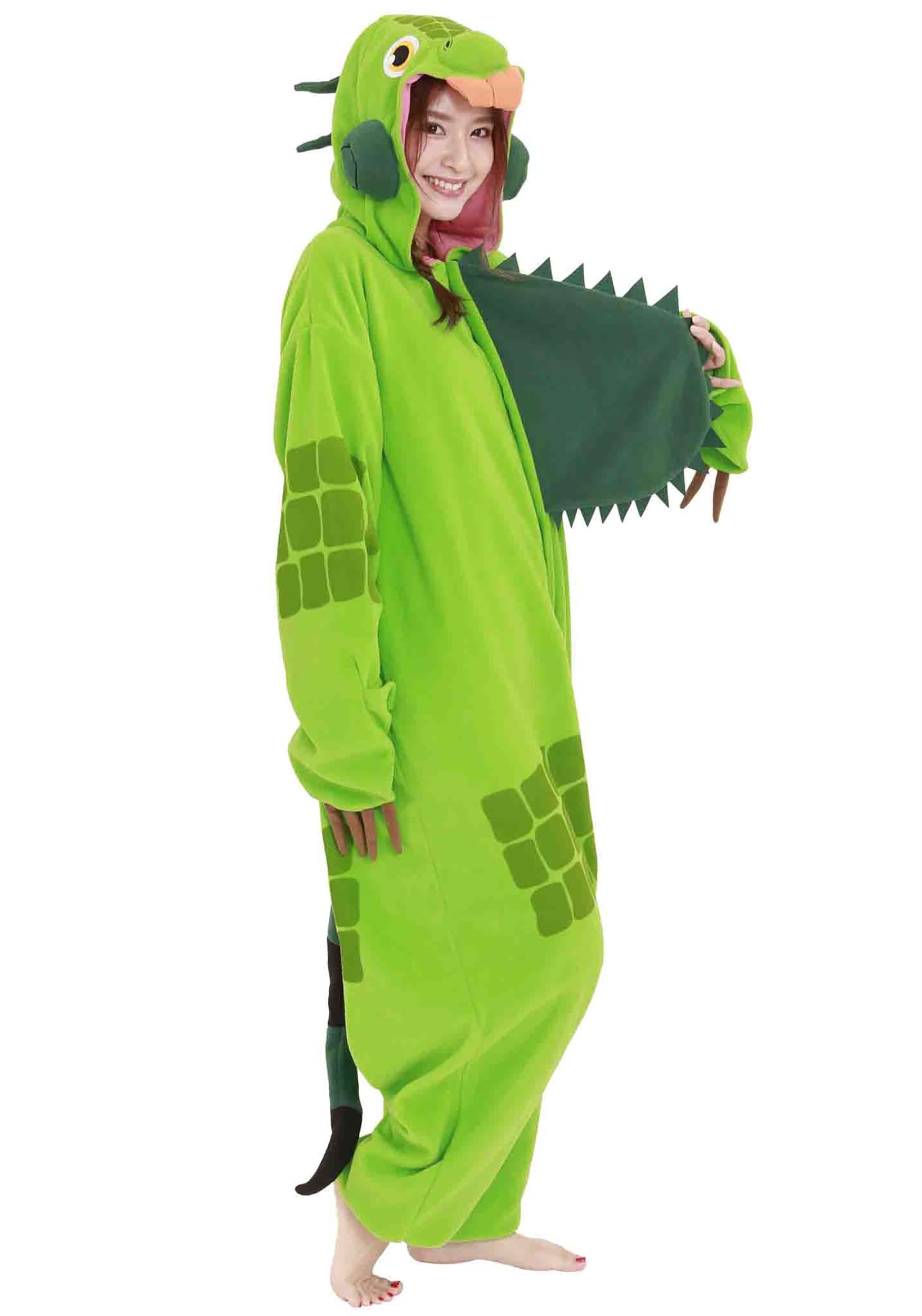 Green Iguana Kigurumi For Adults