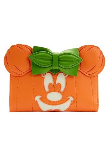 Loungefly Disney Glow Face Pumpkin Minnie Flap Wal