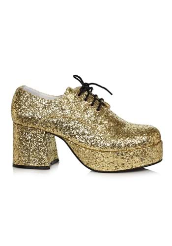 Click Here to buy Gold Mens Glitter Platform Shoes from HalloweenCostumes, CDN Funds & Shipping
