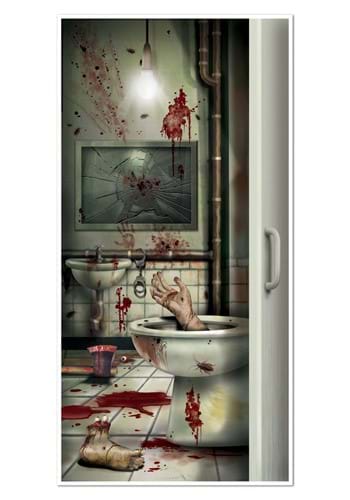 Click Here to buy Creepy Bathroom Door Covers from HalloweenCostumes, CDN Funds & Shipping