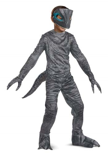 Click Here to buy Kids Jurassic Park Blue Deluxe Costume from HalloweenCostumes, CDN Funds & Shipping