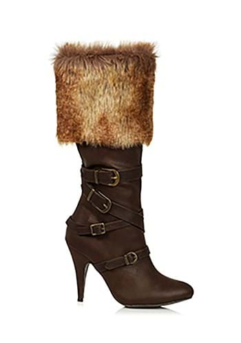 Click Here to buy Fur Trimmed Womens Viking Boots | Adult Costume Shoes from HalloweenCostumes, CDN Funds & Shipping