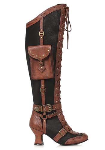 Lace Up Steampunk Heeled Boots