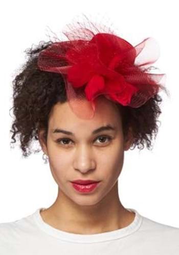 Click Here to buy Red Burst Trim Fascinator Hat For Adults from HalloweenCostumes, CDN Funds & Shipping