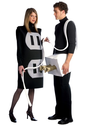 Click Here to buy Plug and Socket Costume - Funny Couples Costume Ideas from HalloweenCostumes, CDN Funds & Shipping