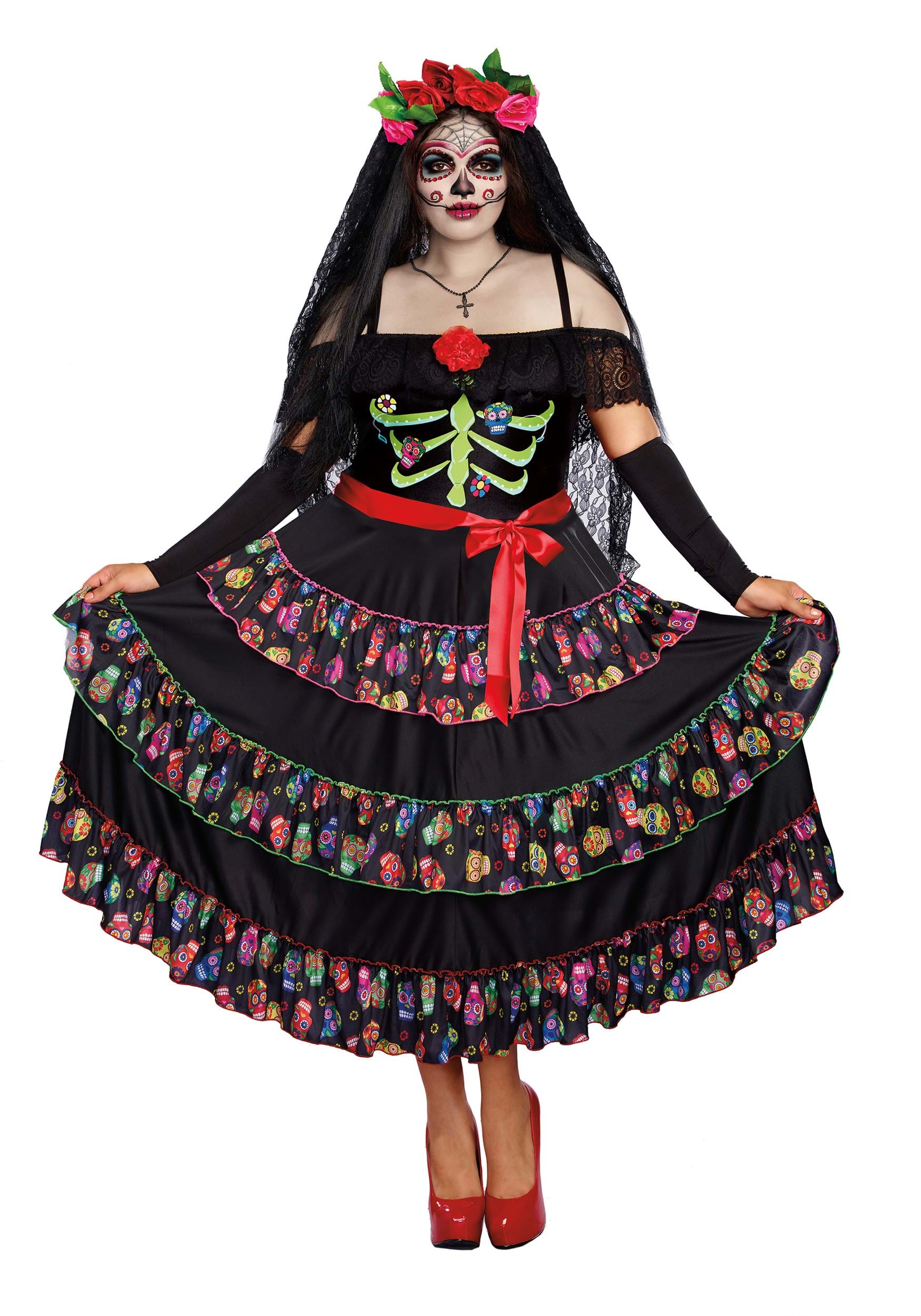 Plus Size Lady Of The Dead Women's Costume